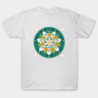 Orange and Green Mandala T-Shirt